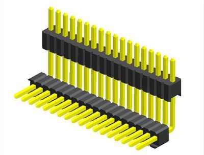 1.27mm पिच एकल पंक्ति डबल प्लास्टिक कोण Type3