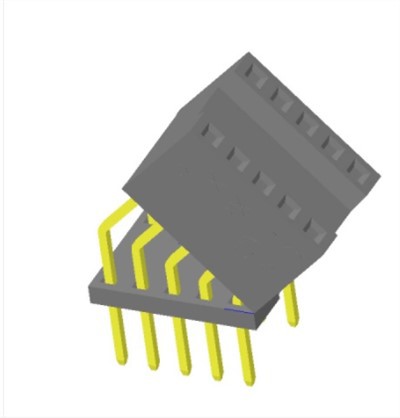 2.54mm 45 डिग्री प्रकार महिला पिन शीर्ष लेख