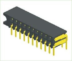 2.54 मिमी महिला हैडर दोहरी पंक्ति कोण साइड एंट्रीएच: 5.9